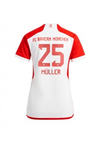 Bayern Munich Thomas Muller #25 Jalkapallovaatteet Naisten Kotipaita 2023-24 Lyhythihainen